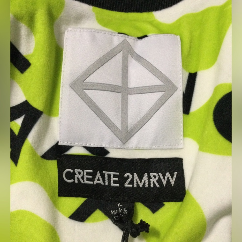CREATE 2MRW MEN'S BOMBER JACKET CS9627 Blue/Wht - Picture 8 of 11